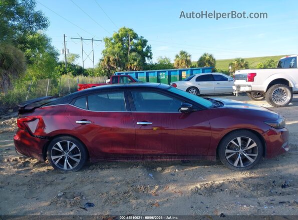 1N4AA6AP2HC423954 2017 NISSAN MAXIMA Maroon Widok zestawu wskaźników