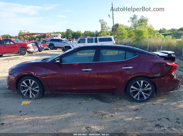 1N4AA6AP2HC423954 2017 NISSAN MAXIMA Maroon Widok wnętrza z tyłu