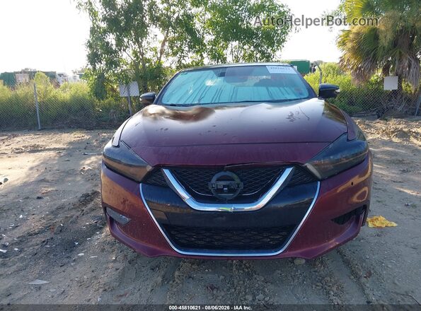 1N4AA6AP2HC423954 2017 NISSAN MAXIMA Maroon Widok deski rozdzielczej