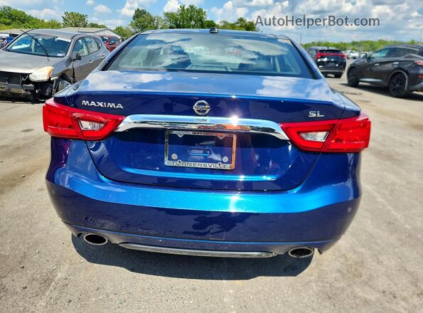 1N4AA6AP2JC400860 2018 NISSAN MAXIMA Blue Rear view