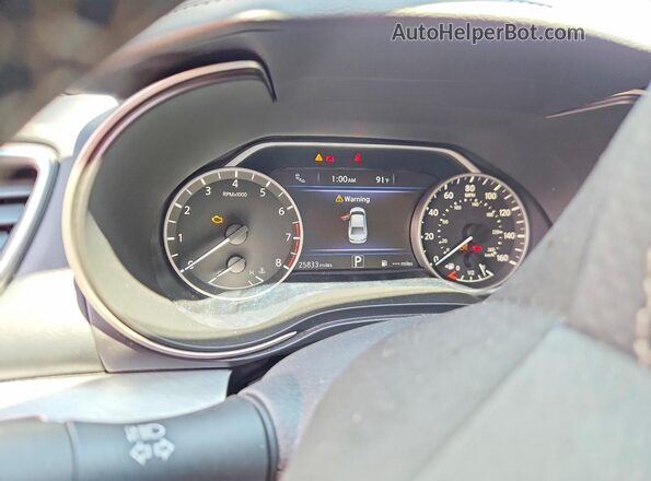 1N4AA6AP2JC400860 2018 NISSAN MAXIMA Blue Instrument cluster view