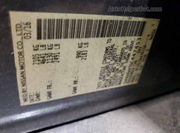 1N4AA6AP3GC447453 2016 NISSAN MAXIMA Gray Vista del compartimento del motor