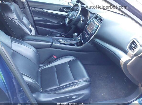 1N4AA6AP3HC362940 2017 NISSAN MAXIMA Blue Widok wnętrza z przodu