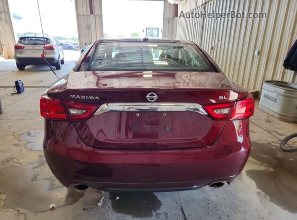 1N4AA6AP3HC392018 2017 NISSAN MAXIMA Maroon უკანა სავარძლების ხედი