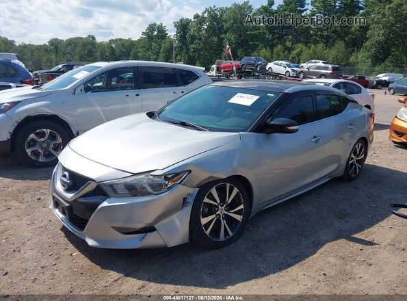 1N4AA6AP3HC436194 2017 NISSAN MAXIMA Серебряный Передняя левая четверть