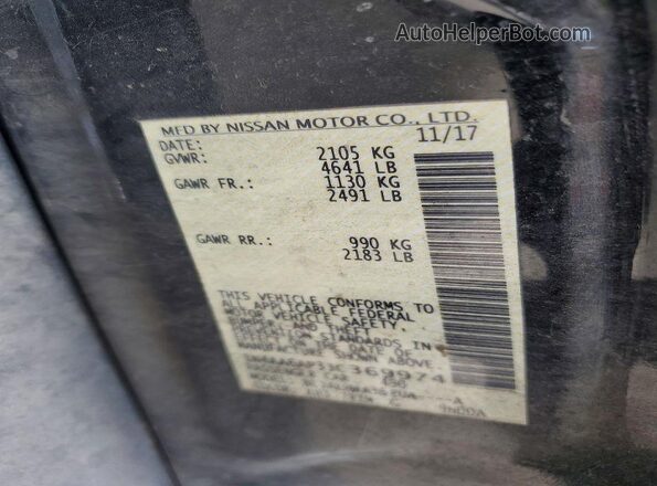 1N4AA6AP3JC369974 2018 NISSAN MAXIMA Black ძრავის განყოფილების ხედი