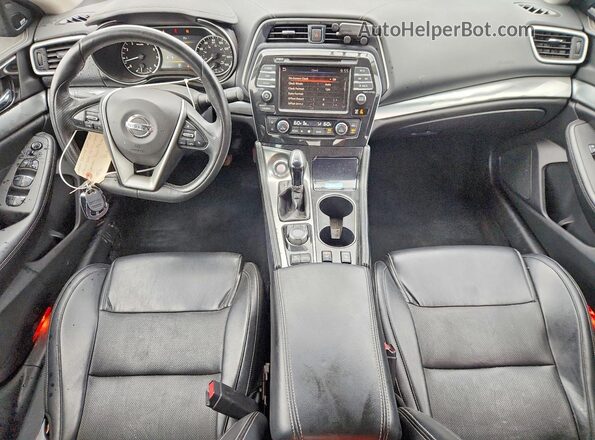 1N4AA6AP3KC653574 2019 NISSAN MAXIMA Black წინა პანელის ხედი