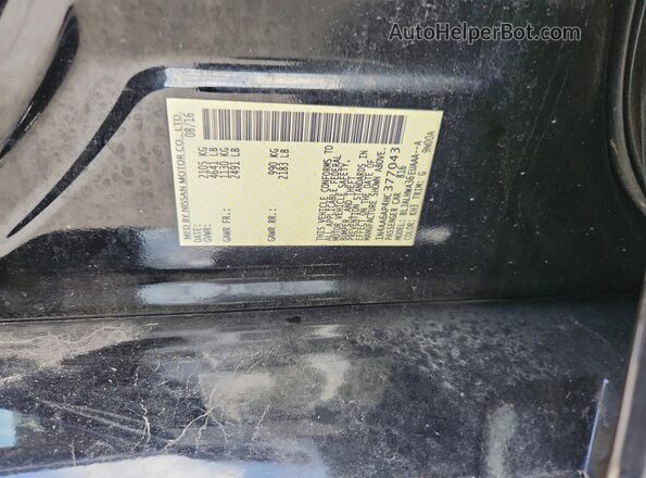 1N4AA6AP4HC377043 2017 NISSAN MAXIMA Black ძრავის განყოფილების ხედი