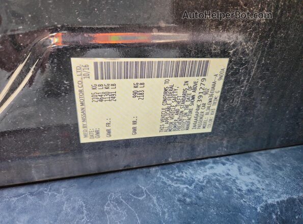 1N4AA6AP4HC391279 2017 NISSAN MAXIMA Black VIN sticker view