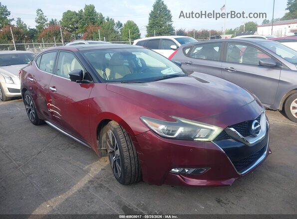 1N4AA6AP4HC429691 2017 NISSAN MAXIMA Burgundy Вид задньої частини салону
