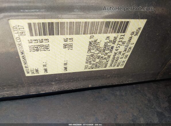 1N4AA6AP4HC457331 2017 NISSAN MAXIMA Gray Engine compartment view