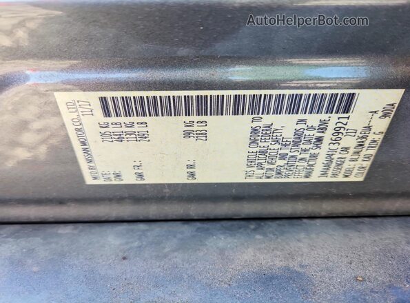 1N4AA6AP4JC369921 2018 NISSAN MAXIMA Gray Widok komory silnika