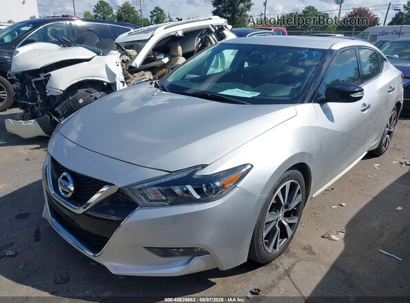 1N4AA6AP4JC387738 2018 NISSAN MAXIMA Серебряный Передняя левая четверть