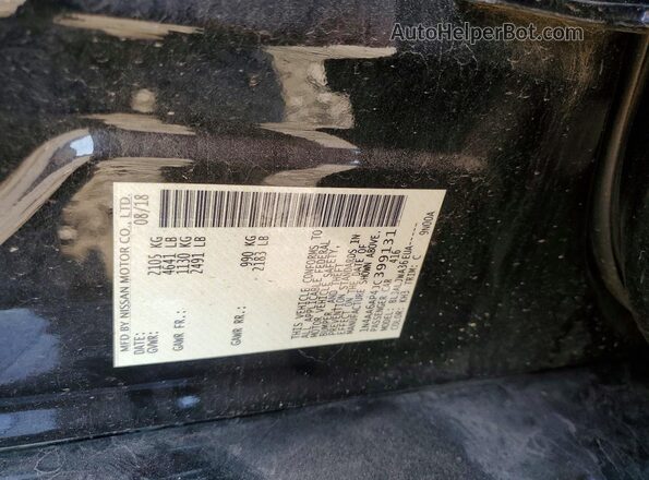 1N4AA6AP4JC399131 2018 NISSAN MAXIMA Black Вид підкапотного простору