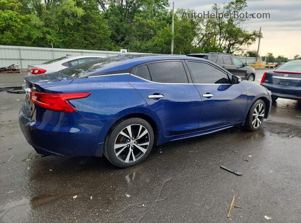 1N4AA6AP4JC406157 2018 NISSAN MAXIMA Синий Задняя правая четверть