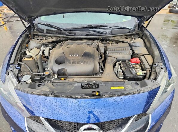 1N4AA6AP4JC406157 2018 NISSAN MAXIMA Синий Вид задней части салона