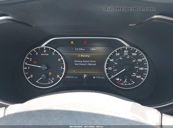 1N4AA6AP5GC392343 2016 NISSAN MAXIMA Silver Հետևի նստատեղերի տեսք