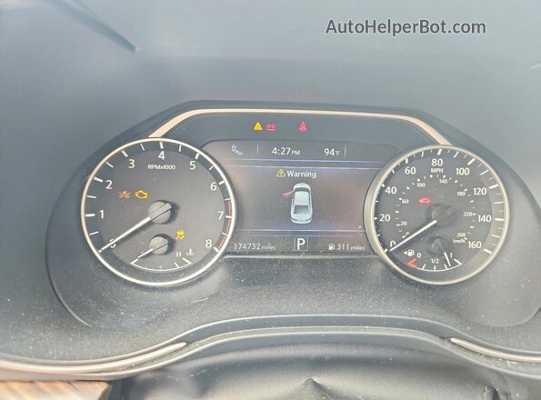 1N4AA6AP5GC905235 2016 NISSAN MAXIMA Charcoal ხელსაწყოთა პანელის ხედი