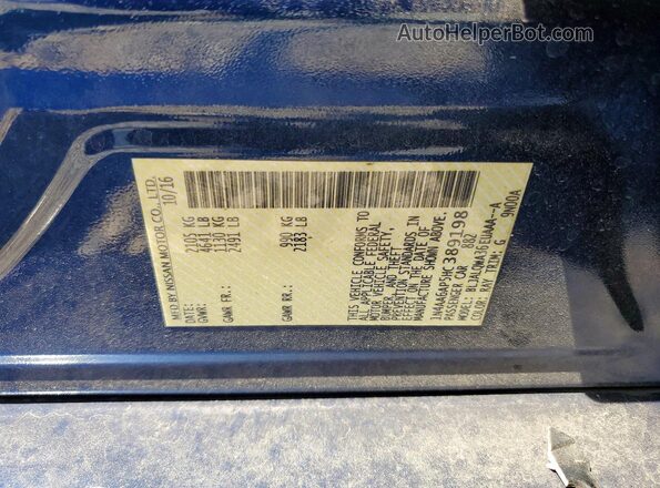 1N4AA6AP5HC389198 2017 NISSAN MAXIMA Blue 