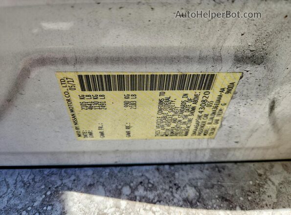 1N4AA6AP5HC430820 2017 NISSAN MAXIMA Белый Вид подкапотного пространства