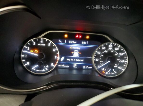 1N4AA6AP5JC385240 2018 NISSAN MAXIMA Серебряный Вид щитка приборов