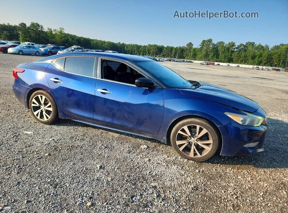 1N4AA6AP6GC905955 2016 NISSAN MAXIMA Синий Передняя правая четверть