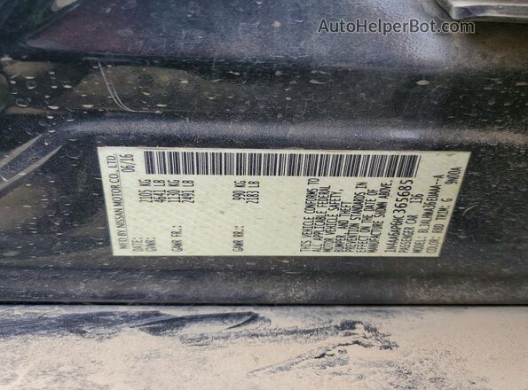1N4AA6AP6HC365685 2017 NISSAN MAXIMA Серый Вид подкапотного пространства