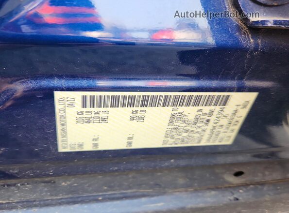 1N4AA6AP6HC424394 2017 NISSAN MAXIMA Blue Widok komory silnika