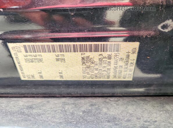 1N4AA6AP6HC444595 2017 NISSAN MAXIMA Black Vista del compartimento del motor