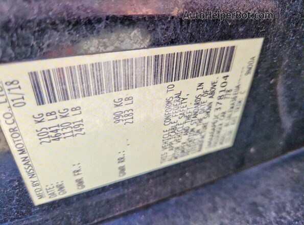 1N4AA6AP6JC378104 2018 NISSAN MAXIMA Black Engine compartment view