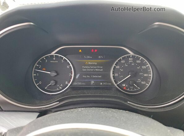 1N4AA6AP6JC387143 2018 NISSAN MAXIMA Silver Вид щитка приладів