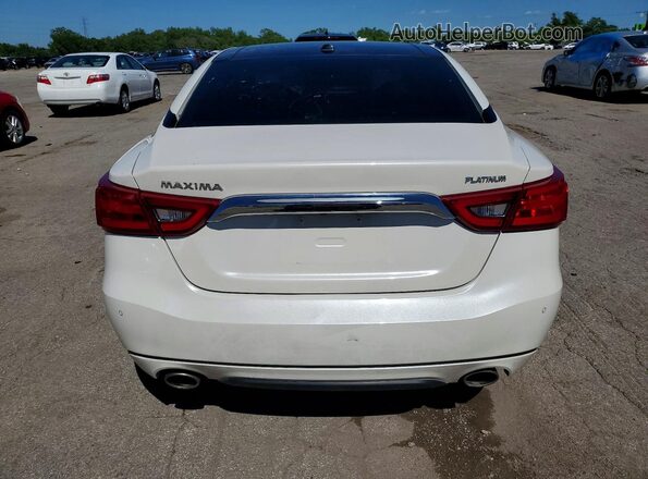 1N4AA6AP6JC403857 2018 NISSAN MAXIMA Белый Вид сзади