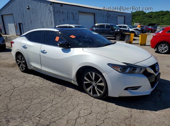 1N4AA6AP6JC403857 2018 NISSAN MAXIMA Белый Передняя правая четверть