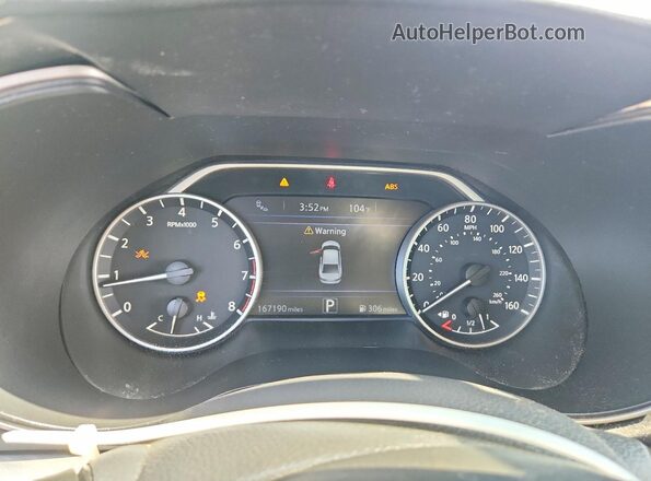 1N4AA6AP7GC376998 2016 NISSAN MAXIMA Gray ხელსაწყოთა პანელის ხედი
