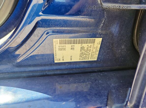 1N4AA6AP7GC421020 2016 NISSAN MAXIMA Blue Vista de la etiqueta del VIN
