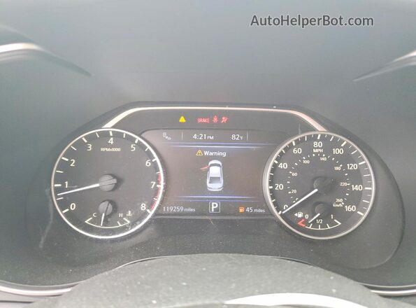 1N4AA6AP7HC368093 2017 NISSAN MAXIMA White Vista del cuadro de instrumentos