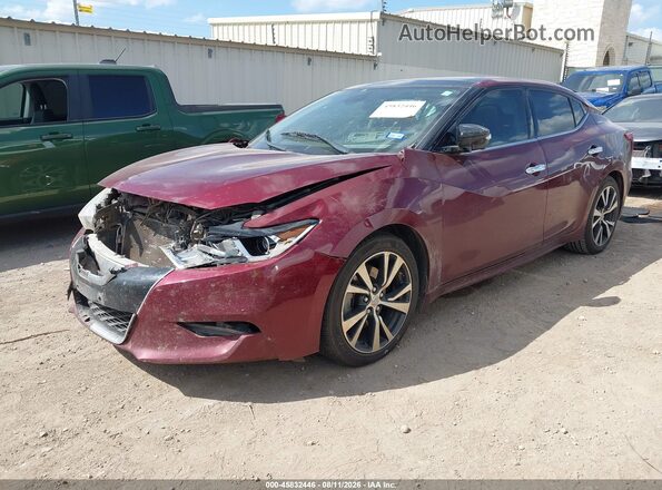 1N4AA6AP7HC409080 2017 NISSAN MAXIMA Maroon Առջևի ձախ երեք քառորդ տեսարան