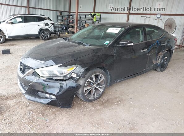 1N4AA6AP7JC384025 2018 NISSAN MAXIMA Black Առջևի ձախ երեք քառորդ տեսարան