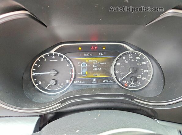 1N4AA6AP7JC401681 2018 NISSAN MAXIMA Белый Вид щитка приборов