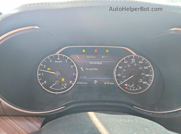 1N4AA6AP8GC906041 2016 NISSAN MAXIMA White Instrument cluster view