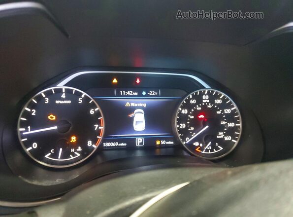 1N4AA6AP8HC381614 2017 NISSAN MAXIMA Charcoal Instrument cluster view