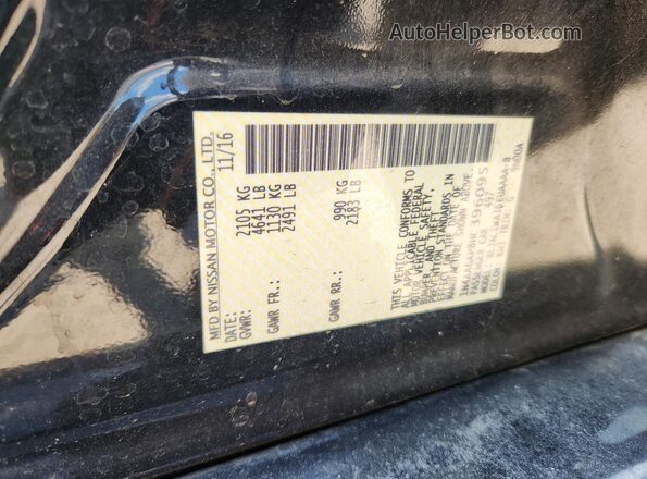 1N4AA6AP8HC396095 2017 NISSAN MAXIMA Black Vista de la etiqueta del VIN