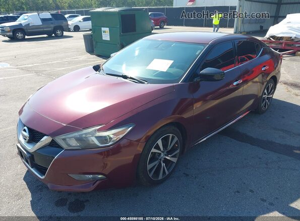 1N4AA6AP8HC412599 2017 NISSAN MAXIMA Maroon Przód lewy
