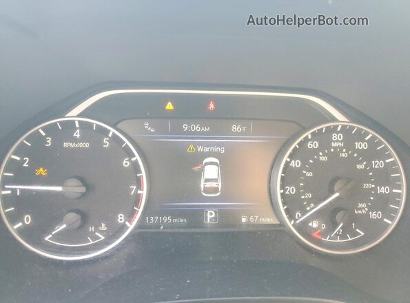 1N4AA6AP8HC420508 2017 NISSAN MAXIMA White ხელსაწყოთა პანელის ხედი