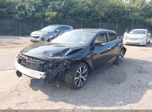 1N4AA6AP8HC446252 2017 NISSAN MAXIMA Black წინა მარცხენა ხედი სამი მეოთხედიდან