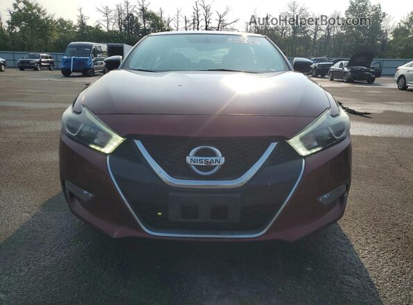 1N4AA6AP8JC374233 2018 NISSAN MAXIMA Red Widok z przodu