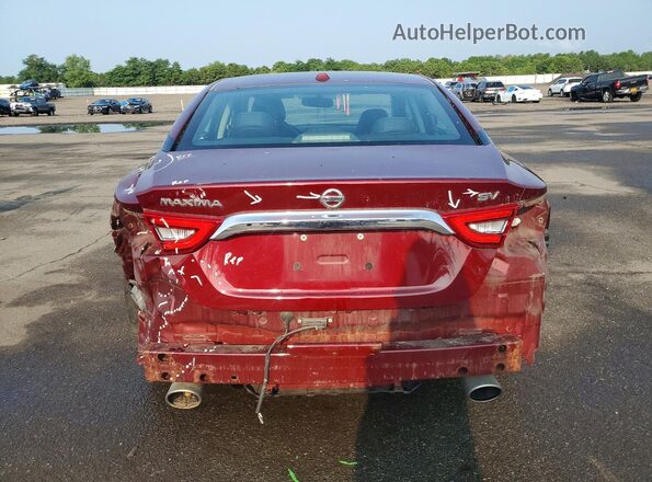 1N4AA6AP8JC374233 2018 NISSAN MAXIMA Red Widok z tyłu
