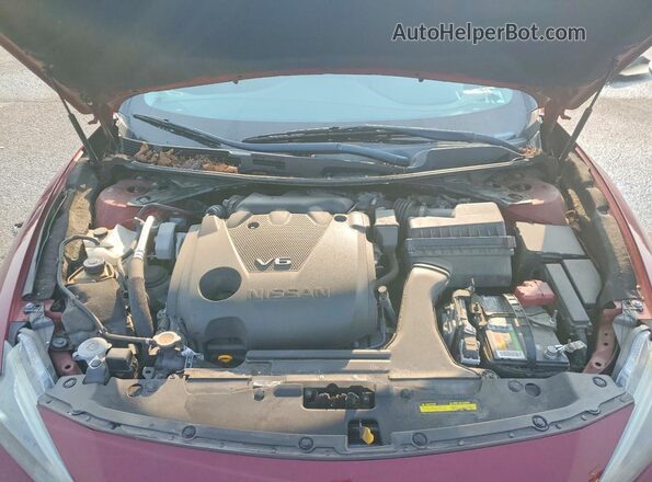 1N4AA6AP8JC374233 2018 NISSAN MAXIMA Red Widok wnętrza z tyłu