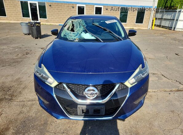 1N4AA6AP8JC393199 2018 NISSAN MAXIMA Blue წინა ხედი