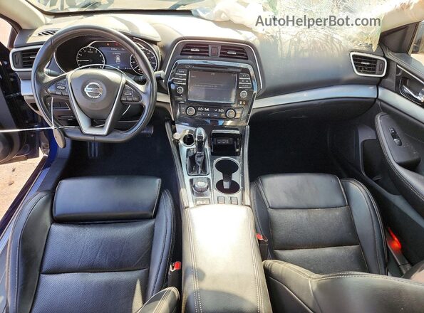 1N4AA6AP8JC393199 2018 NISSAN MAXIMA Blue წინა პანელის ხედი